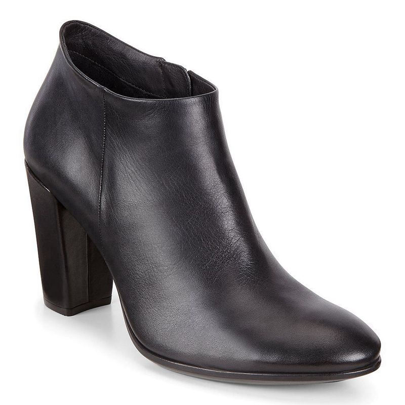 Botines Ankle Boots Ecco Shape 75 Block Para Mujer,Negras,936485-GUK